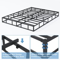 Hobinche Full Box Spring 7 Inch High Profile Box Spring For Full Bed Sturdy Metal Frame Mattress Foundation Easy Assembly Q