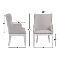 Warren White Arm Chair Set of Two