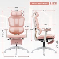 Ergonomic Office Chair With Footrest High Back Computer Office Chair With Dynamic Lumbar Support 2D Headrest 2D Armrest Spon