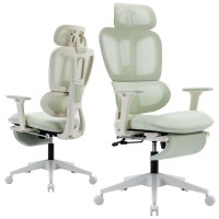 Ergonomic Office Chair With Footrest High Back Computer Office Chair With Dynamic Lumbar Support 2D Headrest 2D Armrest Spon