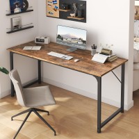 Huuger Computer Desk 55 Inch Office Desk Gaming Desk With Storage Writing Desk Work Desk For Home Office Study Modern Simpl