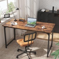 Huuger Computer Desk 55 Inch Office Desk Gaming Desk With Storage Writing Desk Work Desk For Home Office Study Modern Simpl