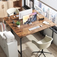 Huuger Computer Desk 48 Inch Office Desk Gaming Desk With Storage Writing Desk Work Desk For Home Office Study Modern Simpl