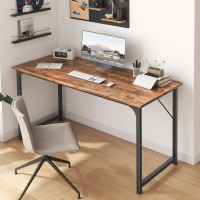 Huuger Computer Desk 48 Inch Office Desk Gaming Desk With Storage Writing Desk Work Desk For Home Office Study Modern Simpl