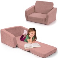 Zicoto Comfy Kids Chair For Toddler Stylish 2 In 1 Lounger Made Of Memory Foam Easily Unfolds Into A Soft Baby Couch To Nap On