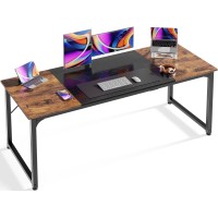 Huuger Computer Desk 63 Inch Office Desk Gaming Desk With Storage Writing Desk Work Desk For Home Office Study Modern Simpl