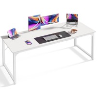 Huuger Computer Desk 63 Inch Office Desk Gaming Desk With Storage Writing Desk Work Desk For Home Office Study Modern Simpl