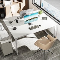 Huuger Computer Desk 63 Inch Office Desk Gaming Desk With Storage Writing Desk Work Desk For Home Office Study Modern Simpl