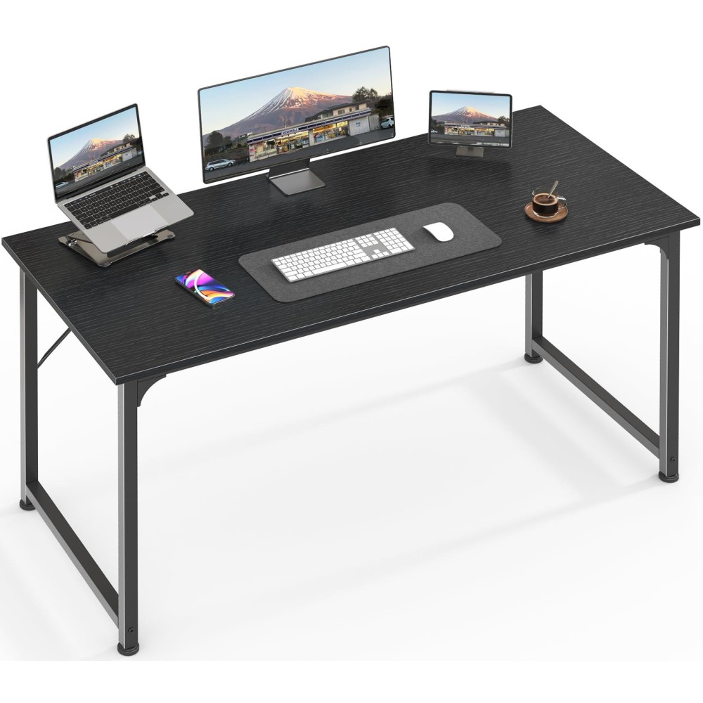 Huuger Computer Desk 48 Inch Office Desk Gaming Desk With Storage Writing Desk Work Desk For Home Office Study Modern Simpl