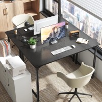 Huuger Computer Desk 48 Inch Office Desk Gaming Desk With Storage Writing Desk Work Desk For Home Office Study Modern Simpl