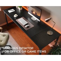 Huuger Computer Desk 80 Inch Office Desk Gaming Desk With Storage Writing Desk Work Desk For Home Office Study Long Simple