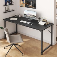 Huuger Computer Desk 55 Inch Office Desk Gaming Desk With Storage Writing Desk Work Desk For Home Office Study Modern Simpl