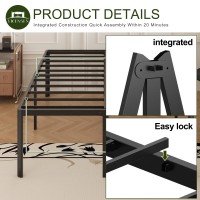 Yicensen 20 Inch Queen Bed Frame Rounded Corner Legs Platform Bed Frame Queen Size Heavy Duty Easy Assembly Noise Free No Box