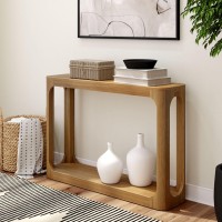 Plankbeam Forma Console Table 46 Inch Solid Wood Sofa Table Entryway Table For Hallway Narrow Behind The Couch Table Conso