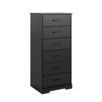 Prepac Rustic Ridge Farmhouse Dresser Black Dresser For Bedroom Chest Of Drawers With 6 Drawers 185 D X 2375 W X 515