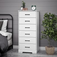 Prepac Rustic Ridge Farmhouse Dresser White Dresser For Bedroom Chest Of Drawers With 6 Drawers 185 D X 2375 W X 515