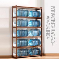 Curio Cabinet With Glass Doors Glass Display Cabinet Acrylic Display Case China Cabinet Natural Bamboo Frame, Glass Cabinet For Model Collectibles ( Color : Walnut Color , Size : 4F-100X34X140Cm )