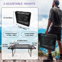 Brian Dany Folding Grill Table Camping Table Metal Portable Picnic Table Lightweight Height Adjustable Foldable Table For Ou