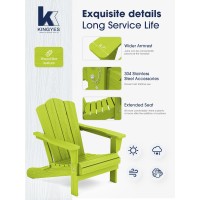 Kingyes Folding Adirondack Chair Set Of 6 Hdpe Allweather Folding Adirondack Chair Apple