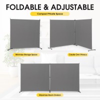 Rantila Indoor Room Divider Portable Office Divider Room Divider Wall Screen 2 Large Panel Folding Partition Privacy Screen W