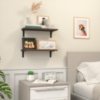 Richer House Floating Shelves For Wall D Cor Rustic Wood Wall Shelves For Bedroom Set Of 2 Farmhouse Shelf For Bathroom Hang