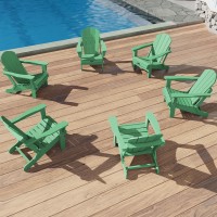 Serwall Foldable Adirondack Chair Set Of 6 For Patio Garden Outdoors Fire Pitmint