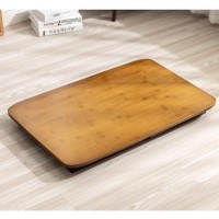 JQUAL Japanese-Style Foldable Coffee Table, Rectangular Bamboo Low Tea Table, Portable Folding Laptop Desk, Multifunction Tatami Meditation Table, Snack Picnic Table, Brown (Size : 80cm)