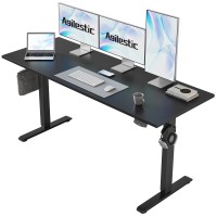 Agilestic Electric Standing Desk Large 60 X 24 Inches Height Adjustable Desk Sit Stand Up Desk For Work Office Home Ergonomic