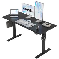 Agilestic Electric Standing Desk 48 X 24 Inches Height Adjustable Desk Sit Stand Up Desk For Work Office Home Ergonomic Risin