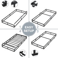 Shland Twin Xl Box Springs Bed Base 5 Inch Heavy Duty Metal Structure With Easy Clean Fabric Bed Cover Nonslip No Noise Eas