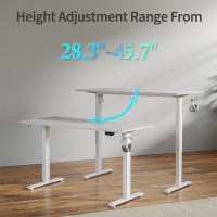 Agilestic Electric Standing Desk Large 60 X 24 Inches Height Adjustable Desk Sit Stand Up Desk For Work Office Home Ergonomic