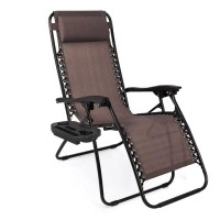 Ezone Zero Gravity Lounge Chairs Outdoor Adjustable Reclining Patio Chair Steel Mesh Folding Recliner For Pool Beach Camping Lou