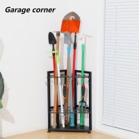 Uumajor Garden Tool Organizer For Garage Corner Free Standing Yard Tools Rack Heavy Duty Garage Organization And Storage Stand