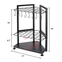 Uumajor Garden Tool Organizer For Garage Corner Free Standing Yard Tools Rack Heavy Duty Garage Organization And Storage Stand