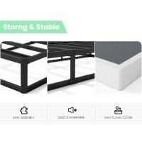 Qeromy 9 Inch High Profile Box Spring Sturdy Metal Frame Mattress Foundation Easy Assembly Quiet Noisefree King Size