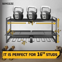 Soyeeze Power Tool Organizer 8 Drill Holder Wall Mount 3 Layer Power Tool Storage Rack Garage Utility Tool Rack Hanger With Sc