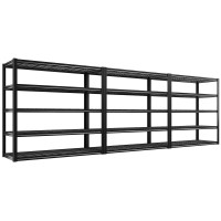 Reibii 482 W Garage Shelving Heavy Duty Storage Shelves 3000Lbs Adjustable 5 Tier Metal Shelving Unit For Storage Rack Garage