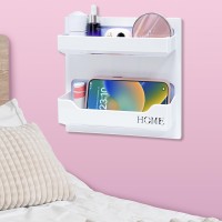 Floating Shelves For Bedside Shelf Accessories Organizer Wall Mount Self Stick On Cute Room Decor Aesthetic Girls Room Decor