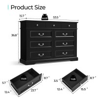 Linsy Home Farmhouse 9 Drawers Dresser Chests For Bedroom Wood Dresser Wide Chest Of Drawers Storage Dressers Organizer For Be