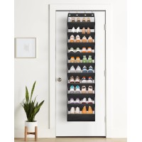 Aooda 10 Tier Clear Over The Door Shoe Organizer Storage Deep Pockets Large Hanging Shoe Rack For Closet Door Fit 20 Pairs Sho