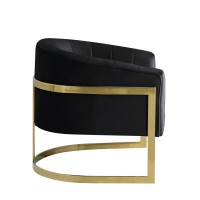 Best Master Furniture Traxmon Velvet Upholstered Accent Chair In Black