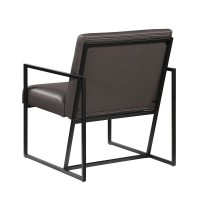 Luxembourg Espresso Faux Leather Arm Chair