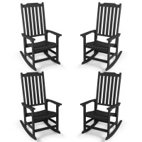 Patio Rocking Chairs Set Of 4 Oversized Rockers Set Of 4 Outdoor Rocking Chair For Adults All Weather Porch Rocker For Outdoo