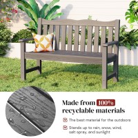 Stoog Outdoor Bench 2Person Garden Benches For Outdoors Waterproof Hips Patio Bench With 800 Lbs Weight Capacity Never Rot O