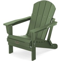 Serwall Adirondack Chair Set Of 4 For Patio Garden Outdoors Fire Pit Army