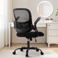 Sweetcrispy Office Computer Desk Chair Ergonomic Midback Mesh Rolling Work Swivel Task Chairs With Wheels Comfortable Lumbar