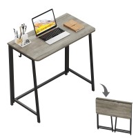 Wohomo Folding Desk Small Foldable Desk 315 For Small Spaces Space Saving Computer Table Writing Workstation For Home Offic