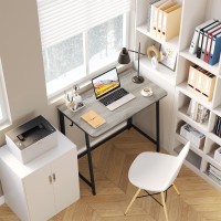 Wohomo Folding Desk Small Foldable Desk 315 For Small Spaces Space Saving Computer Table Writing Workstation For Home Offic