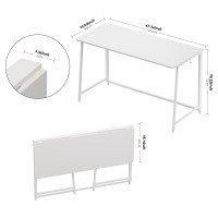 Wohomo Folding Desk 472 Foldable Computer Desk For Bedroom Space Saving Computer Table Writing Workstation For Home Office