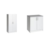 Prepac Armoir Elite 32 W X 35 H X 20 D White Wardrobe Closet Elite 32 Storage Cabinet White Storage Cabinet Base Ca